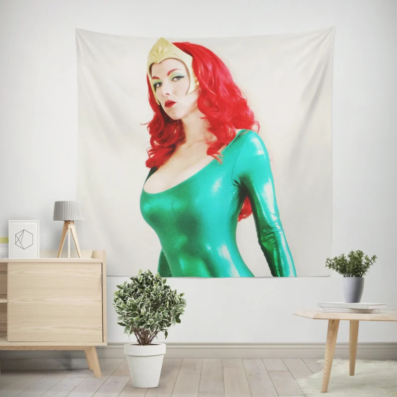 Cosplay as Mera: Transform into a DC Hero  Wall Tapestry