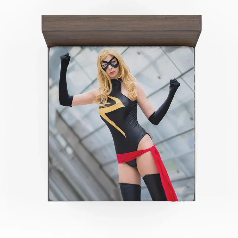 Cosplay as Ms. Marvel: Transform into Carol Danvers Fitted Sheet