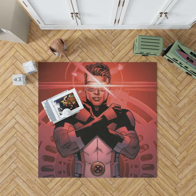 Cyclops: The Leader of X-Men in Comics Floor Rug