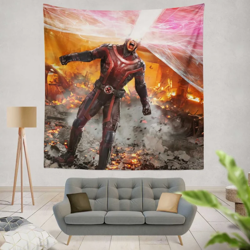 Cyclops in X-Men: Scott Summers Epic Journey  Wall Tapestry