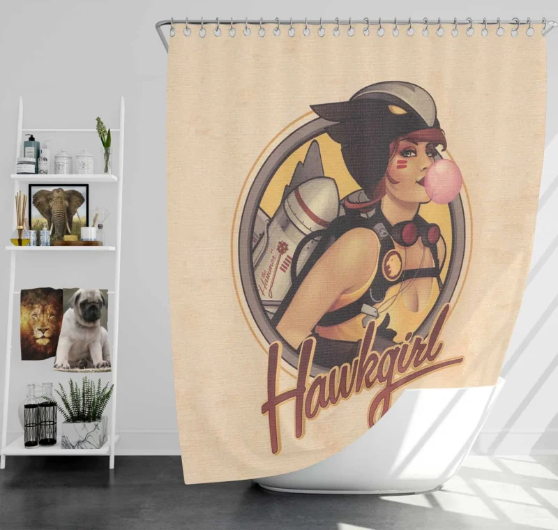 DC Bombshells: Meet Hawkgirl Shower Curtain