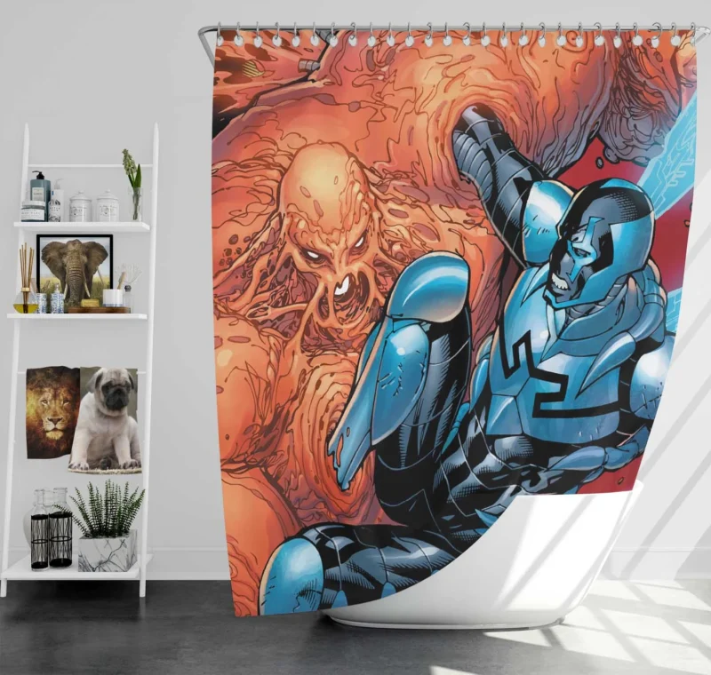 DC Comics Blue Beetle: A Heroic Adventure Shower Curtain