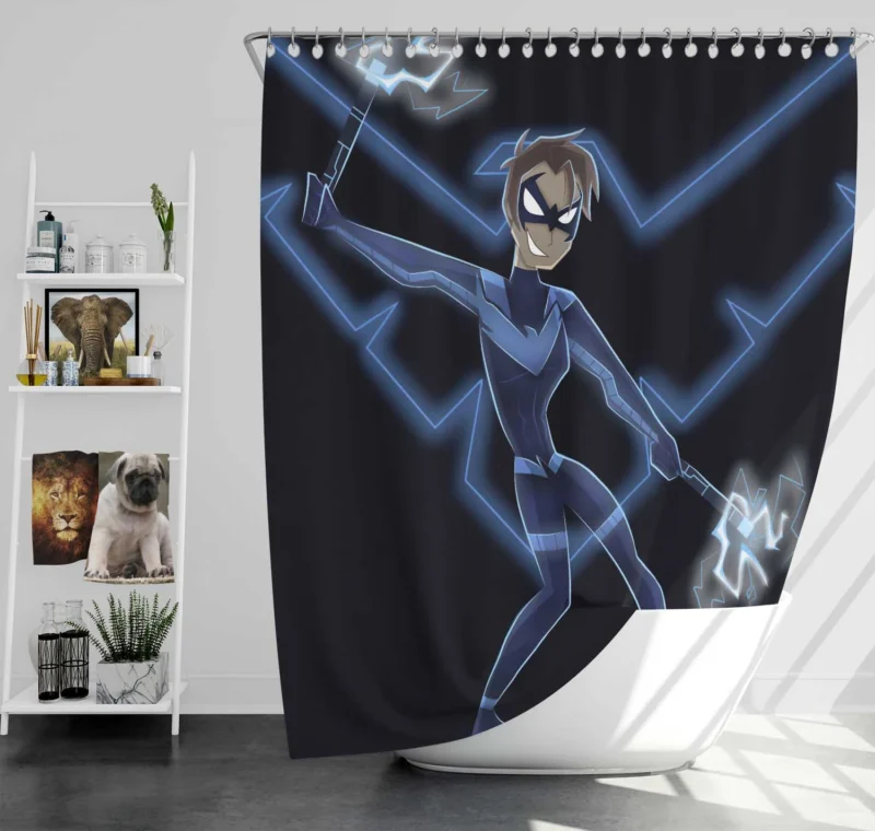 DC Super Hero Girls: Nightwing Joins the Fun Shower Curtain