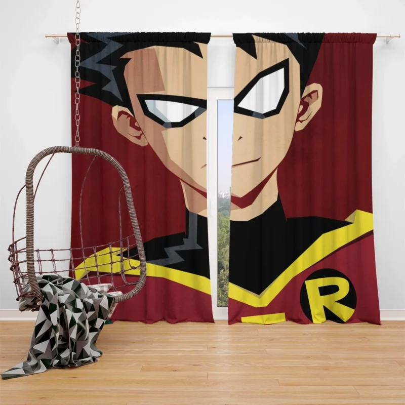 DC Teen Titans TV Show: Dick Grayson as Robin Window Curtain