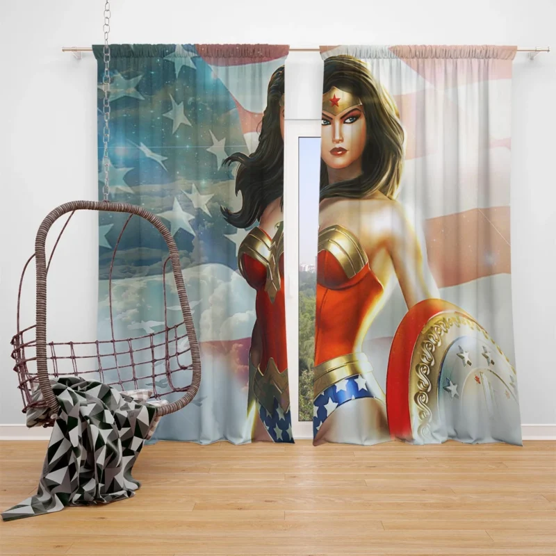 DC Universe Online: Embrace Your Inner Wonder Woman Window Curtain