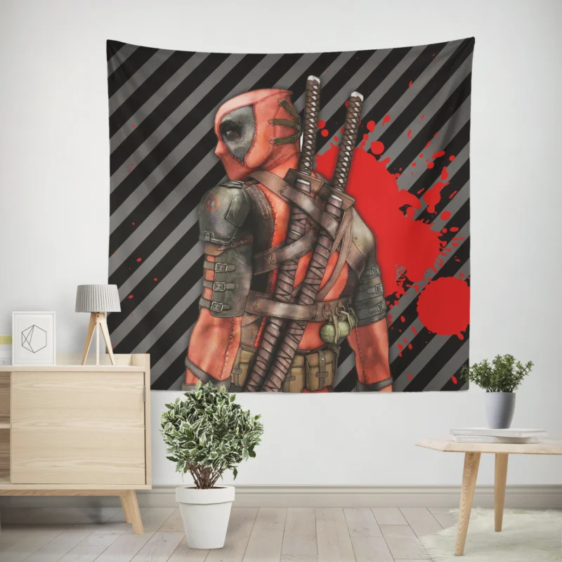 DEADPOOL Comics: Mercenary with a Snarky Twist  Wall Tapestry