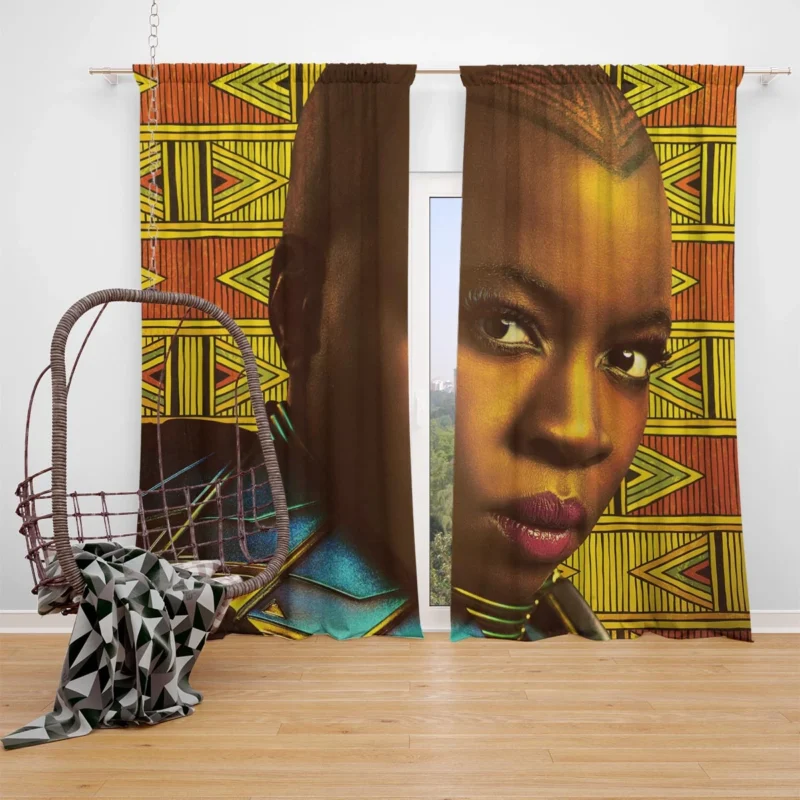 Danai Gurira as Okoye in Black Panther: Wakanda Forever Window Curtain