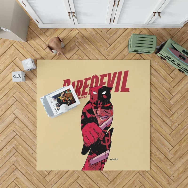 Daredevil Comics: Marvel Blind Vigilante Floor Rug