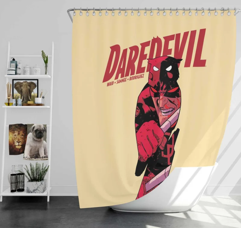 Daredevil Comics: Marvel Blind Vigilante Shower Curtain