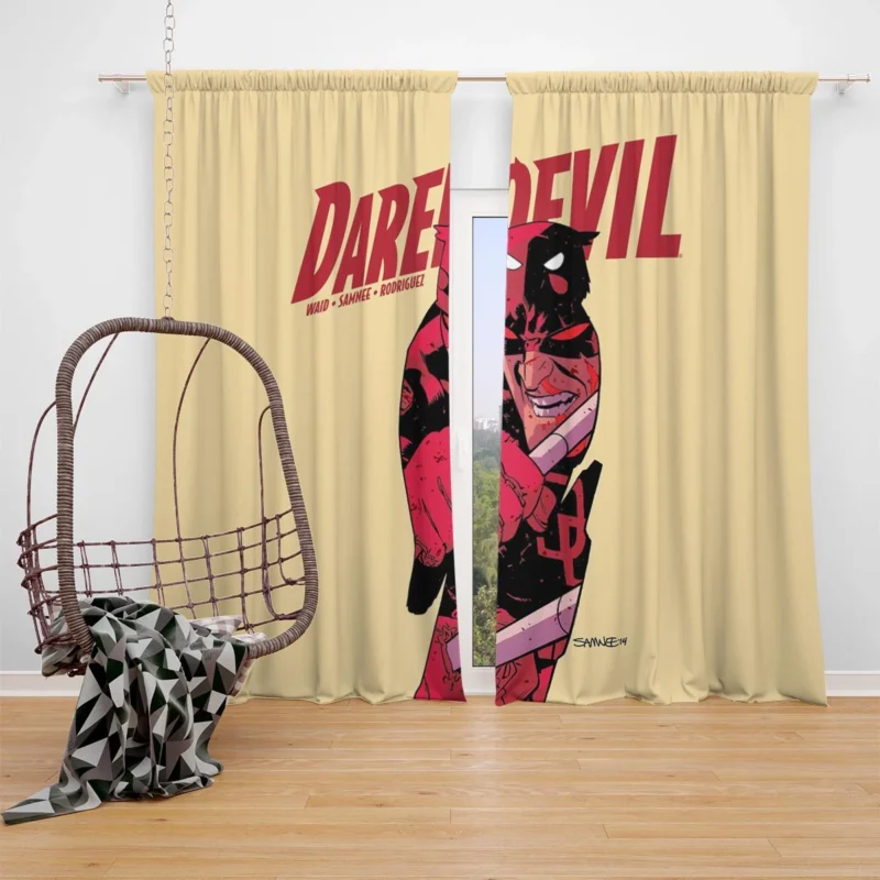 Daredevil Comics: Marvel Blind Vigilante Window Curtain
