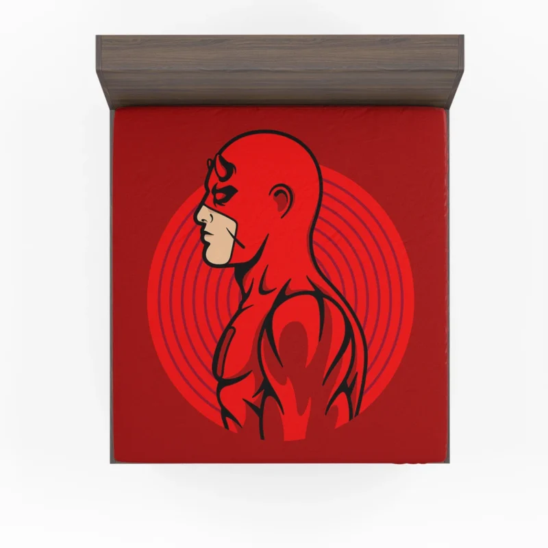 Daredevil Comics: The Minimalist Red Hero Fitted Sheet