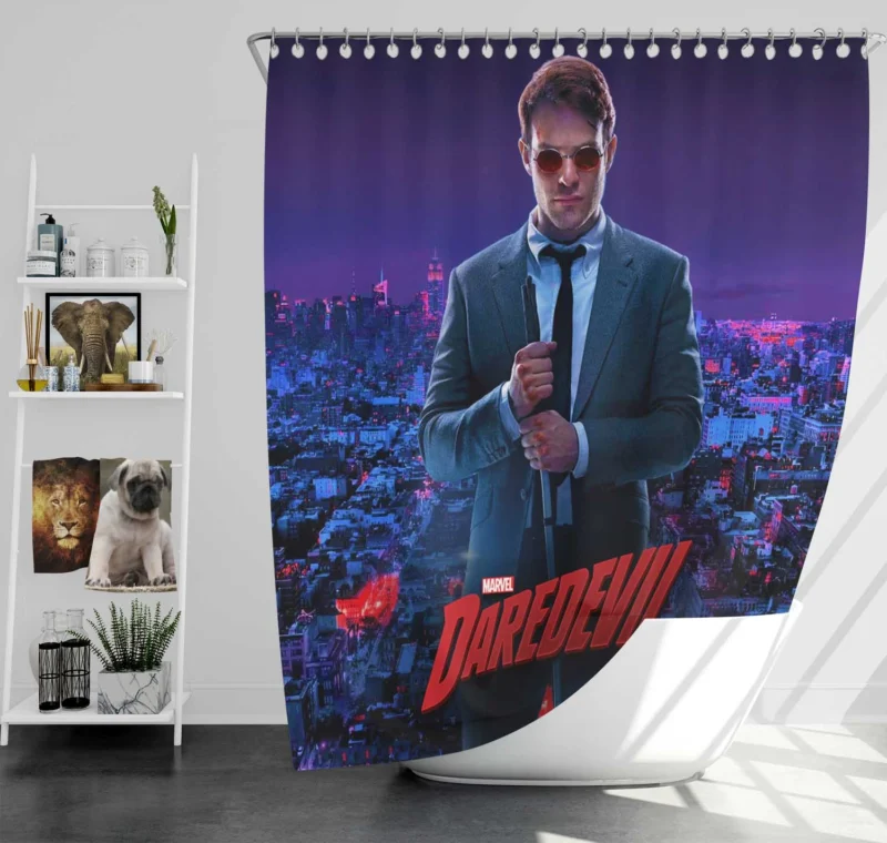 Daredevil TV Show: Matt Murdock Journey Shower Curtain