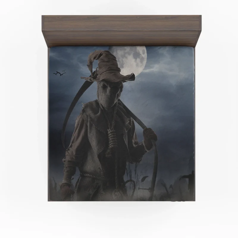 Dark Scarecrow: Embrace the Horror of the Grim Reaper Fitted Sheet