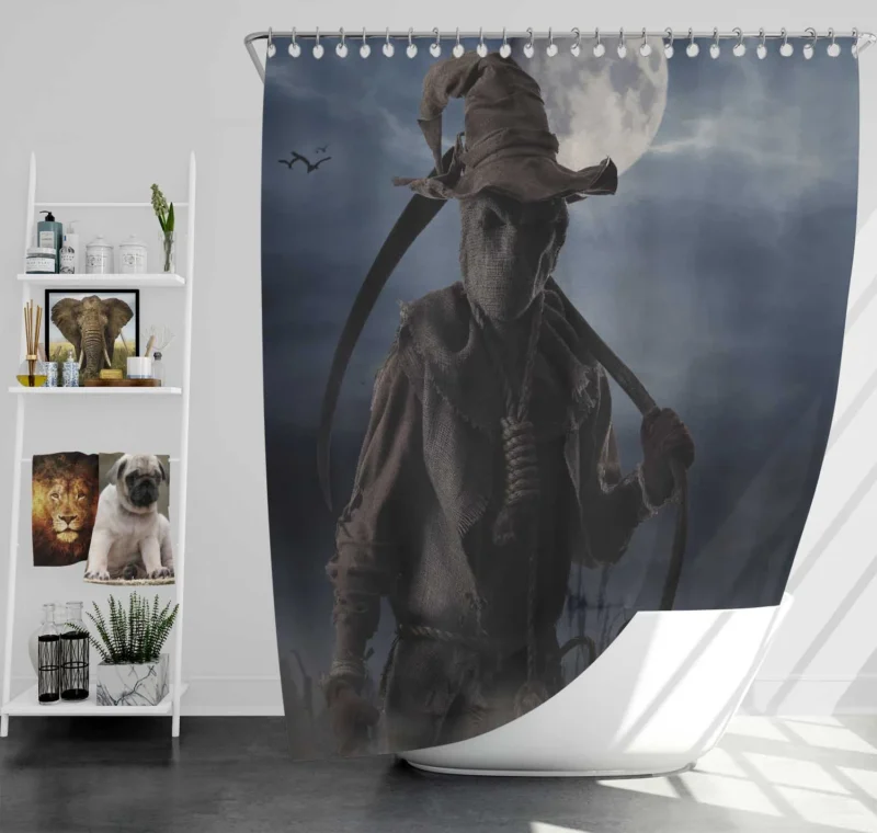 Dark Scarecrow: Embrace the Horror of the Grim Reaper Shower Curtain