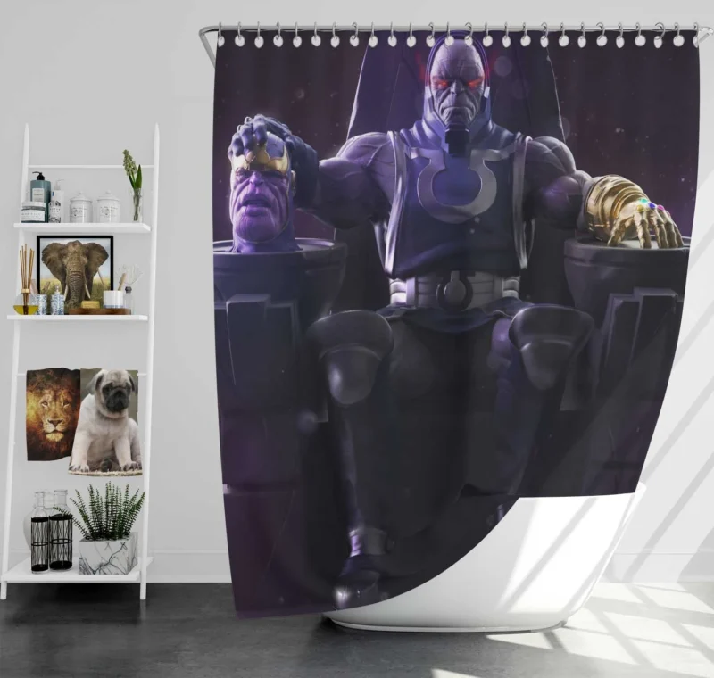 Darkseid Crossover: Clash of Titans in Comics Shower Curtain
