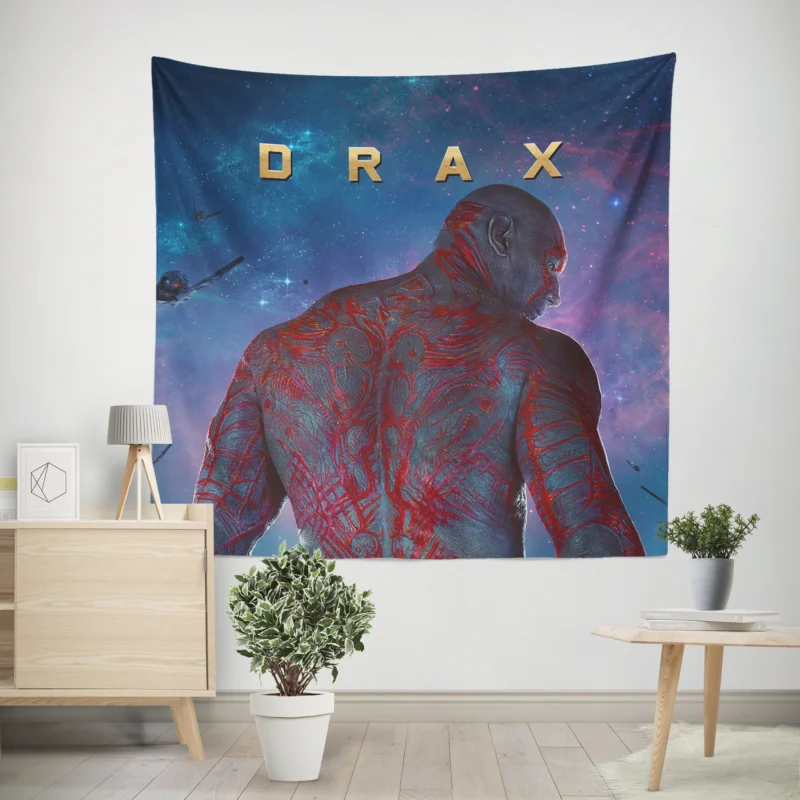Dave Bautista as Drax the Destroyer in Guardians of the Galaxy  Wall Tapestry