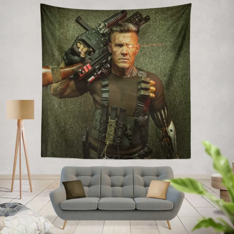 Deadpool 2: Josh Brolin as Cable  Wall Tapestry