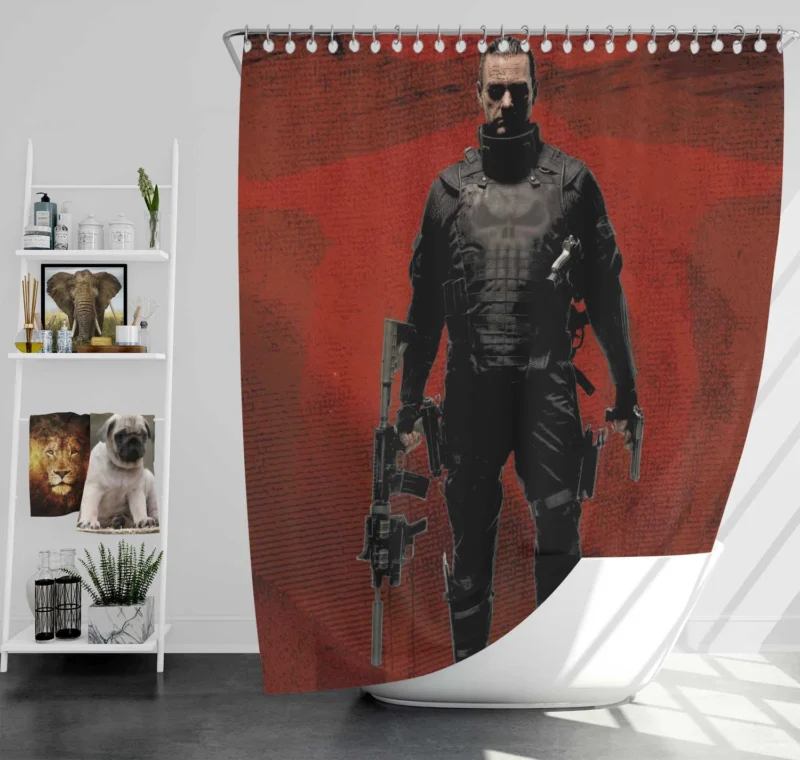 Deadpool Comics: A Merc with a Mouth Meets Punisher Shower Curtain