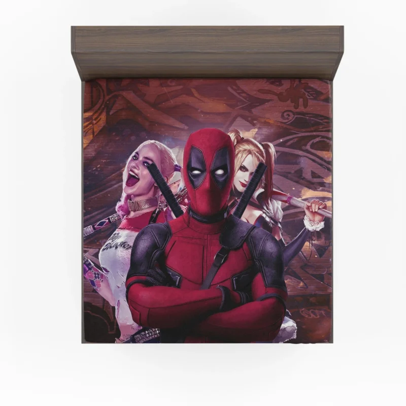 Deadpool Movie: An Explosive Crossover Event Fitted Sheet