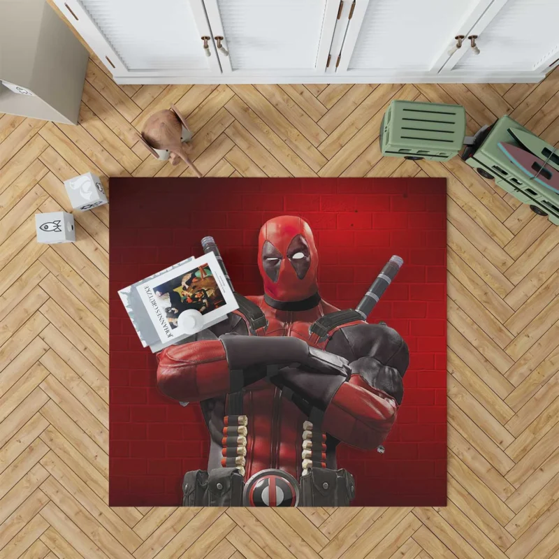 Deadpool: The Merc with a Memorable Pose Floor Rug