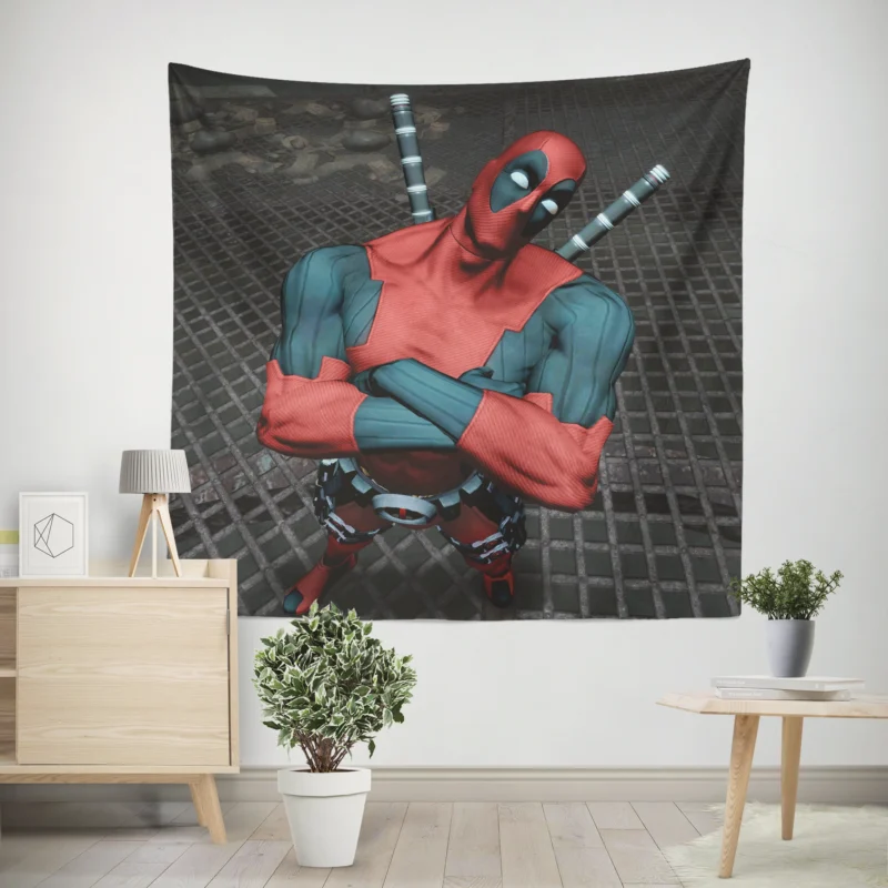 Deadpool Video Game: Dive into the Merc World  Wall Tapestry