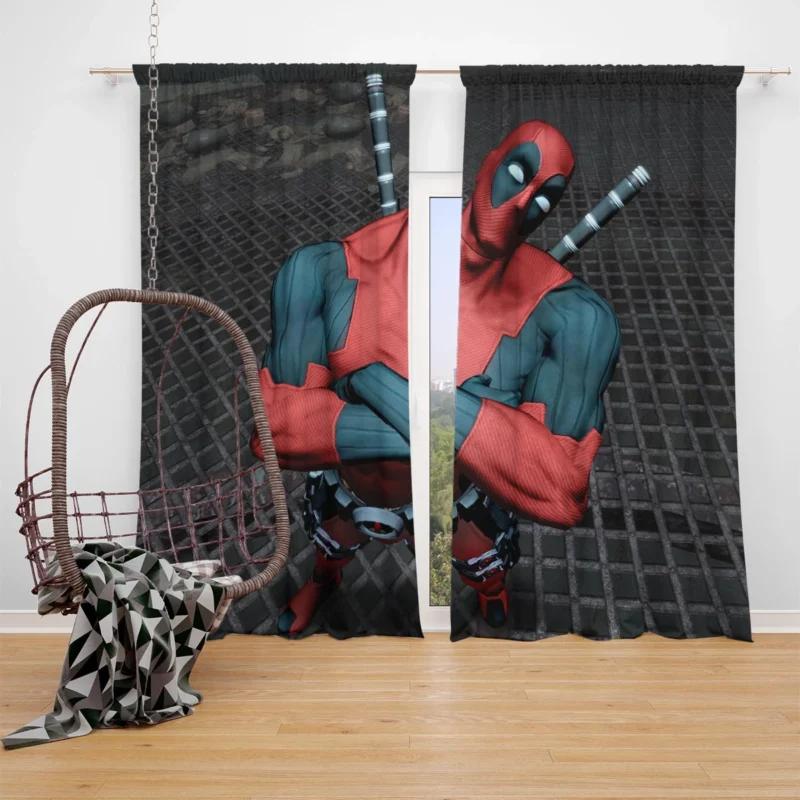 Deadpool Video Game: Dive into the Merc World Window Curtain