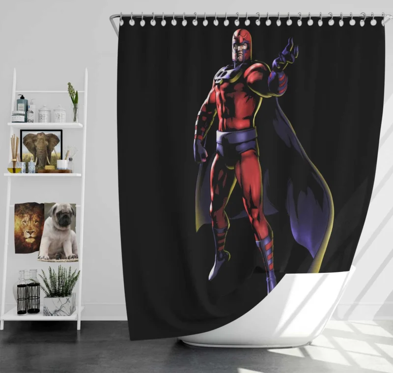 Delve into Magneto Story in Comics Shower Curtain