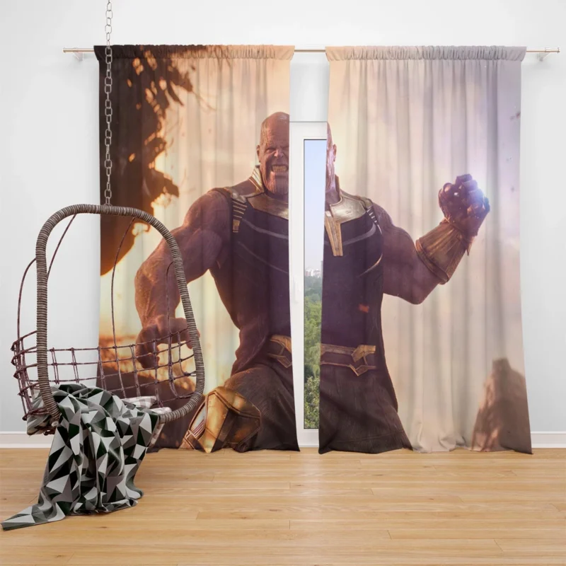 Destiny Still Arrives: Thanos in Avengers: Infinity War Window Curtain