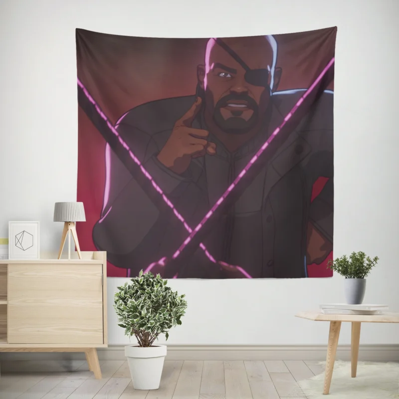Discover Alternate Realities with Nick Fury in What If...?  Wall Tapestry