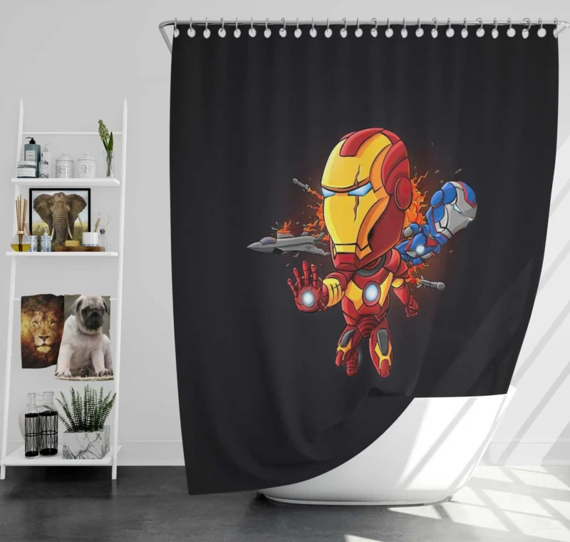Discover Iron Patriot in Comics Shower Curtain