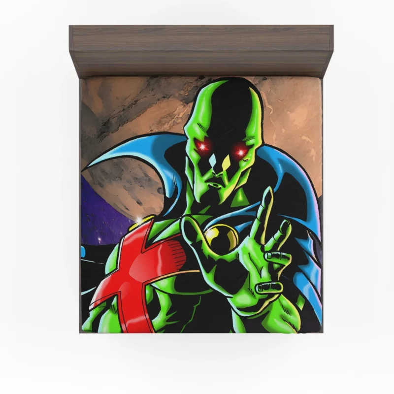 Discover Martian Manhunter Adventures in Comics Fitted Sheet