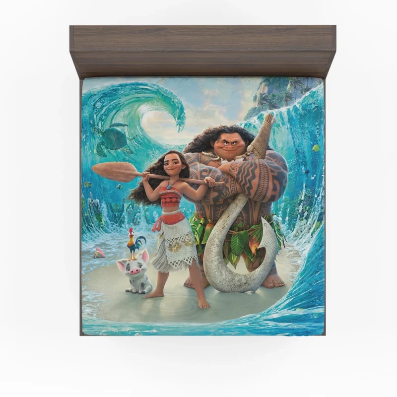 Discover Maui Adventures in Disney Moana Fitted Sheet