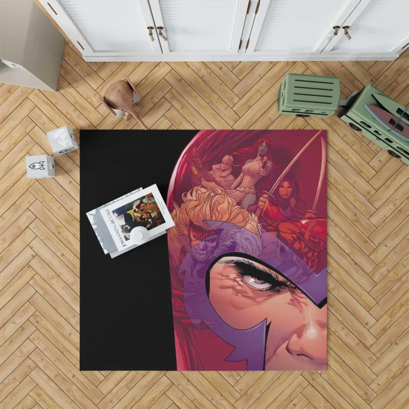 Discover the Complexity of Magneto in Comics Floor Rug