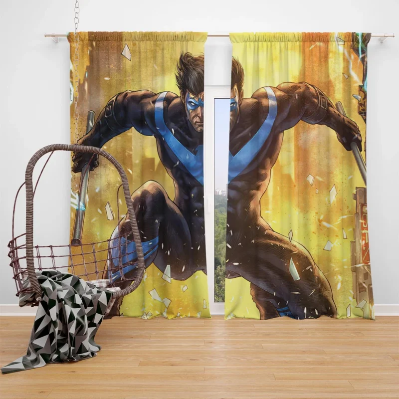 Discover the Legacy of Nightwing in Comics Window Curtain