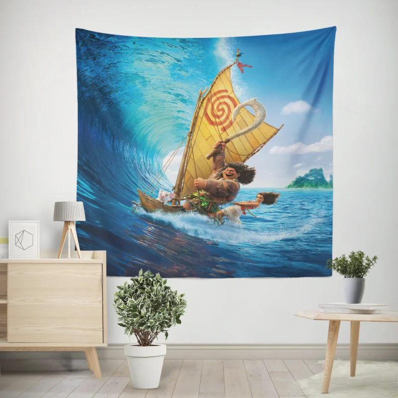 Discover the Magic of Moana in the Movie  Wall Tapestry