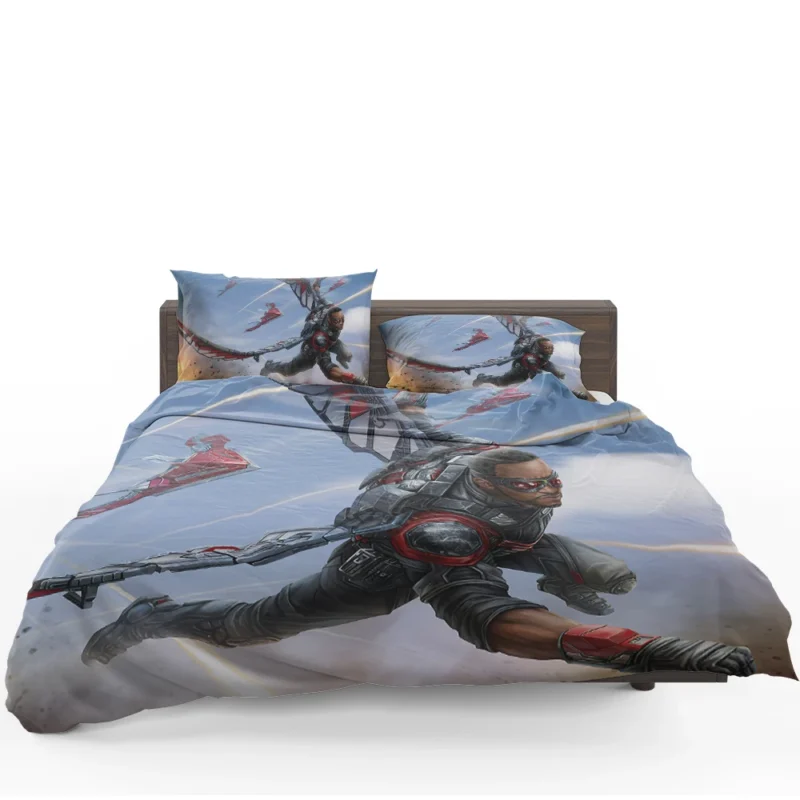 Discovering the Heroic Feats of Falcon in Comics Bedding Set