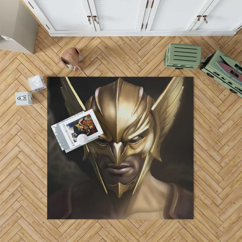 Discovering the Stories of Hawkman in Comics Floor Rug