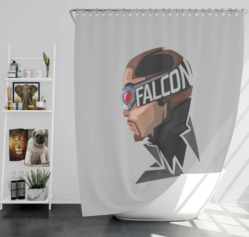 Dive into the Adventures of Falcon in Comics Shower Curtain
