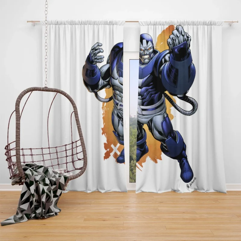 Dive into the World of Apocalypse in Marvel Comics Window Curtain