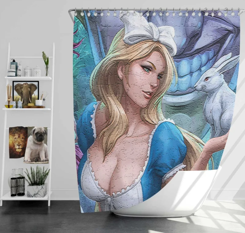 Dive into the World of Grimm Fairy Tales Comics Shower Curtain
