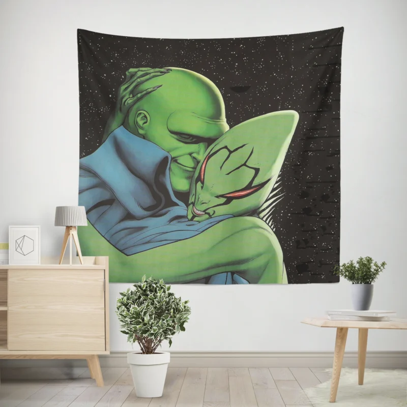 Dive into the World of Martian Manhunter Comics  Wall Tapestry