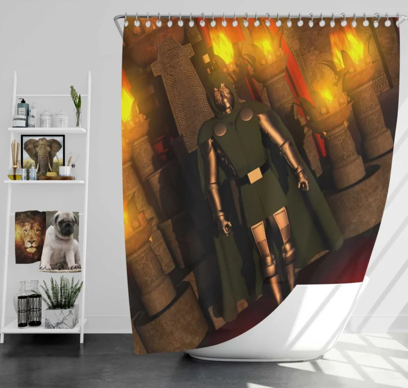 Doctor Doom Comics: The Iron-Fisted Dictator Shower Curtain