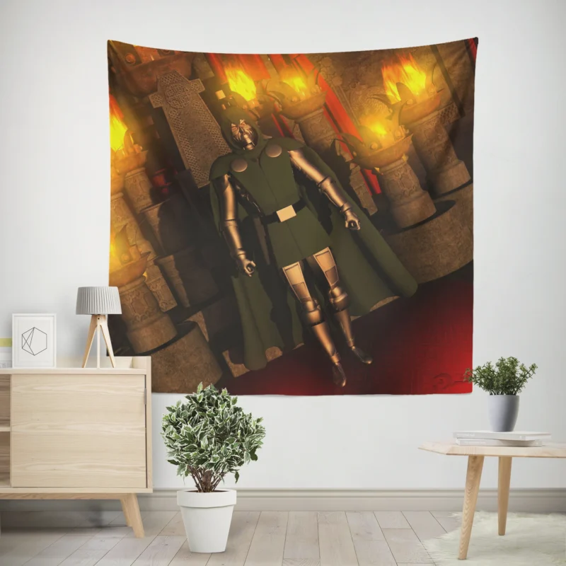 Doctor Doom Comics: The Iron-Fisted Dictator  Wall Tapestry