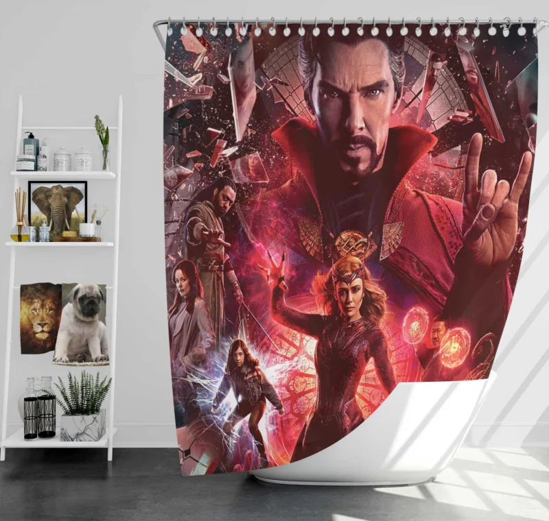 Doctor Strange and Scarlet Witch Epic Team-Up Shower Curtain