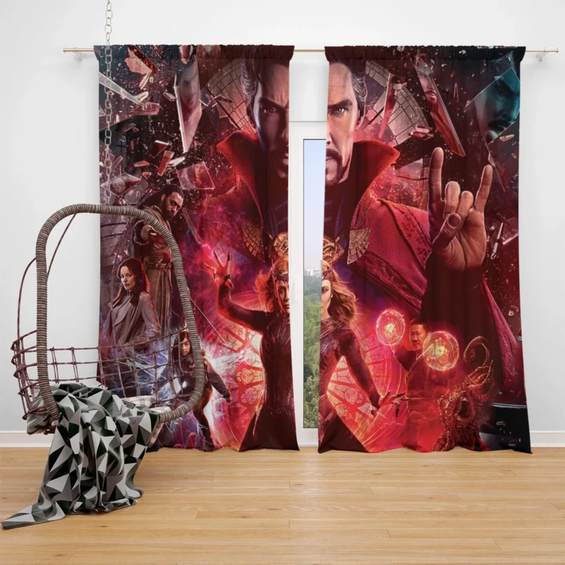 Doctor Strange and Scarlet Witch Epic Team-Up Window Curtain