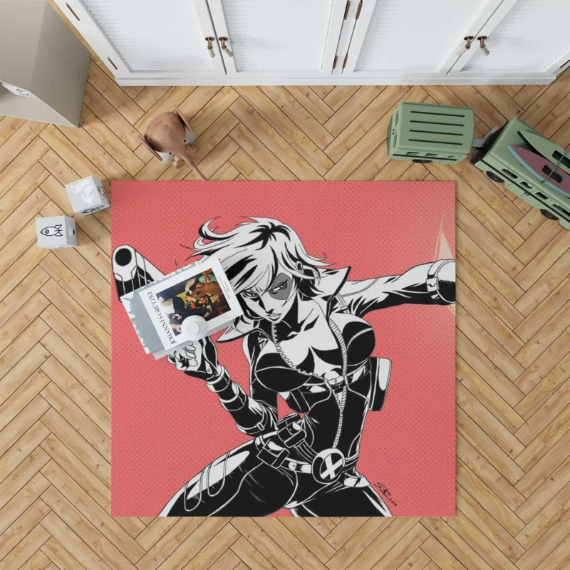Domino: Marvel Mercenary with a Winning Hand Floor Rug
