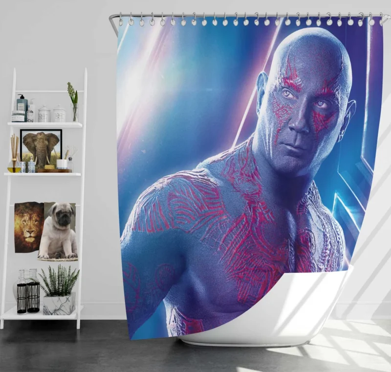 Drax the Destroyer in Avengers: Infinity War: Dave Bautista Shower Curtain