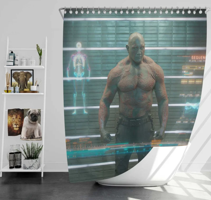 Drax the Destroyer in Guardians of the Galaxy Shower Curtain