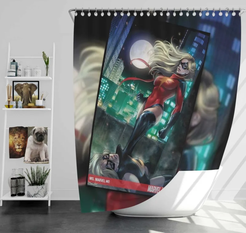 Earth 616: Dive into the Marvel Universe Shower Curtain