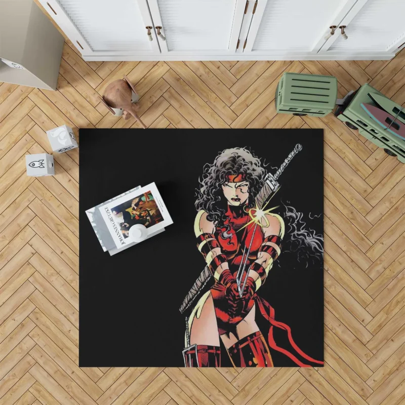Elektra Comics: Marvel Fearless Ninja Floor Rug